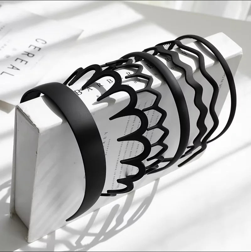 Black Series Frosted Face Wash Hair Band Korean version of Acrylic Headband for Men And Women Hairband Hair Accessories