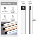 10-60cm Ultra-Thin Motion Sensor Light Magnetic Mount USB Rechargeable 3-Color Adjustment Under Cabinet Light for Home Office