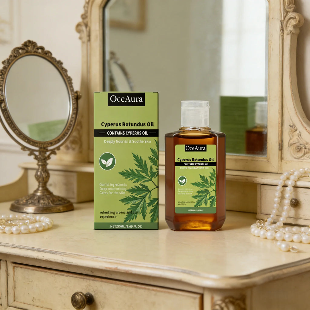 OceAura Cyperus Rotundus Oil Deep Hydration Repair Skin Soothing Improve Redness Non Greasy Massage Oil for the Body Care 50ml