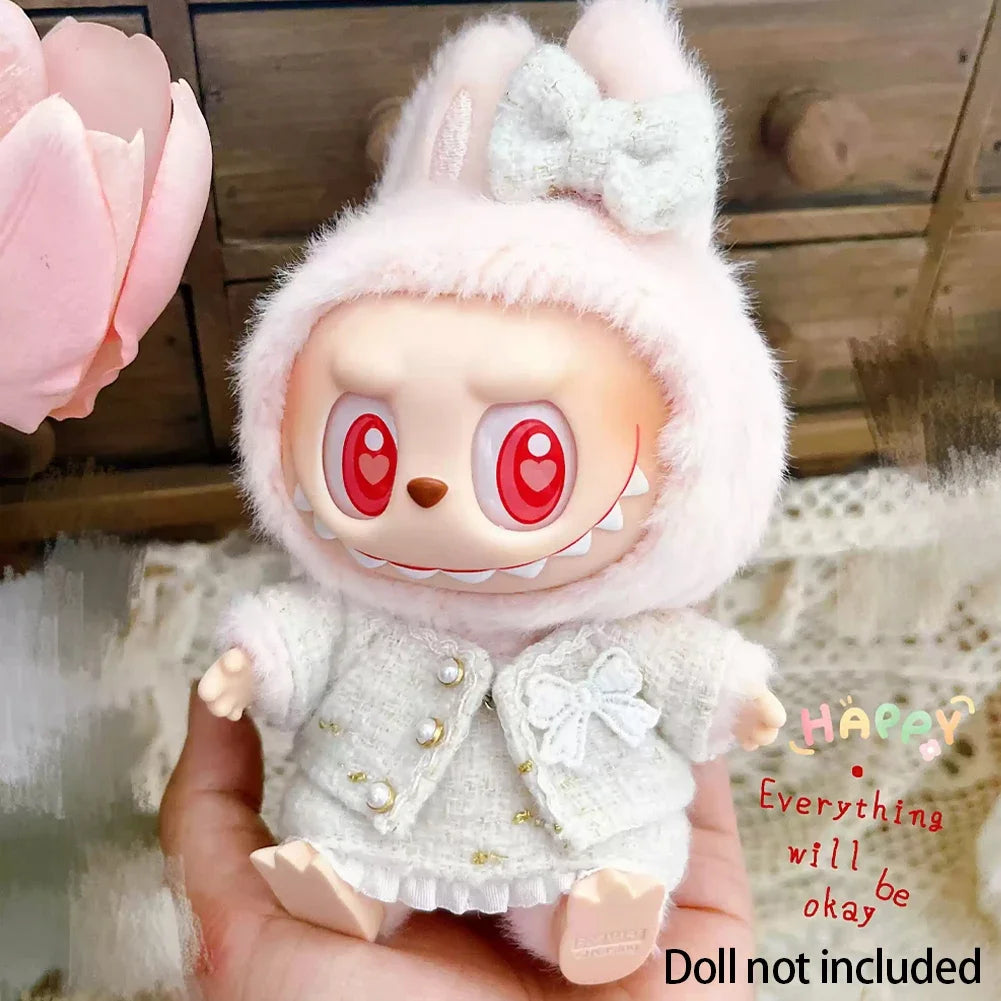 17cm Mini Plush Doll'S Clothes Outfit Accessories For Korea Kpop Exo Labubu Idol suit Clothing Gift