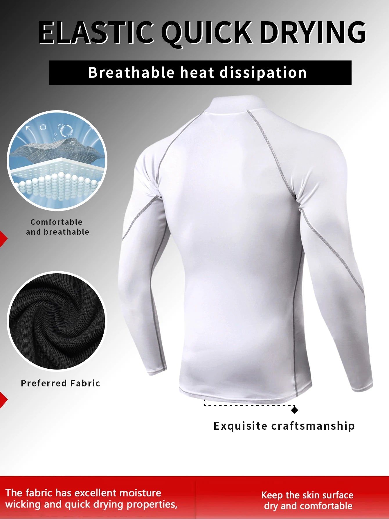 Men High Collar Thermal Underwear Elastic Thermal Shirt Man Compression Undershirts Long Johns Man Sport First Layer Sleepwear
