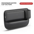 Multifunction Car Seat Gap Leak-proof Storage Bag  PU Leather Seat Slot Organizer Box For Car Seat Gap Filler With Cup Holder
