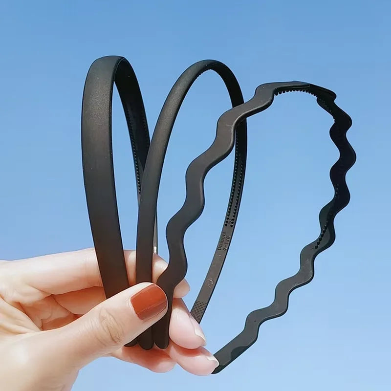 Black Series Frosted Face Wash Hair Band Korean version of Acrylic Headband for Men And Women Hairband Hair Accessories