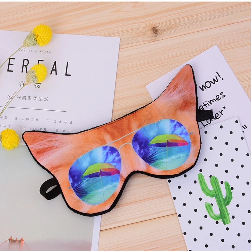 3D Animal Dog Tiger Fox Eye Mask Soft Lightproof Sleeping Eye Covers for Woman Man to Sleep Better for Travel Nap Rest Masks