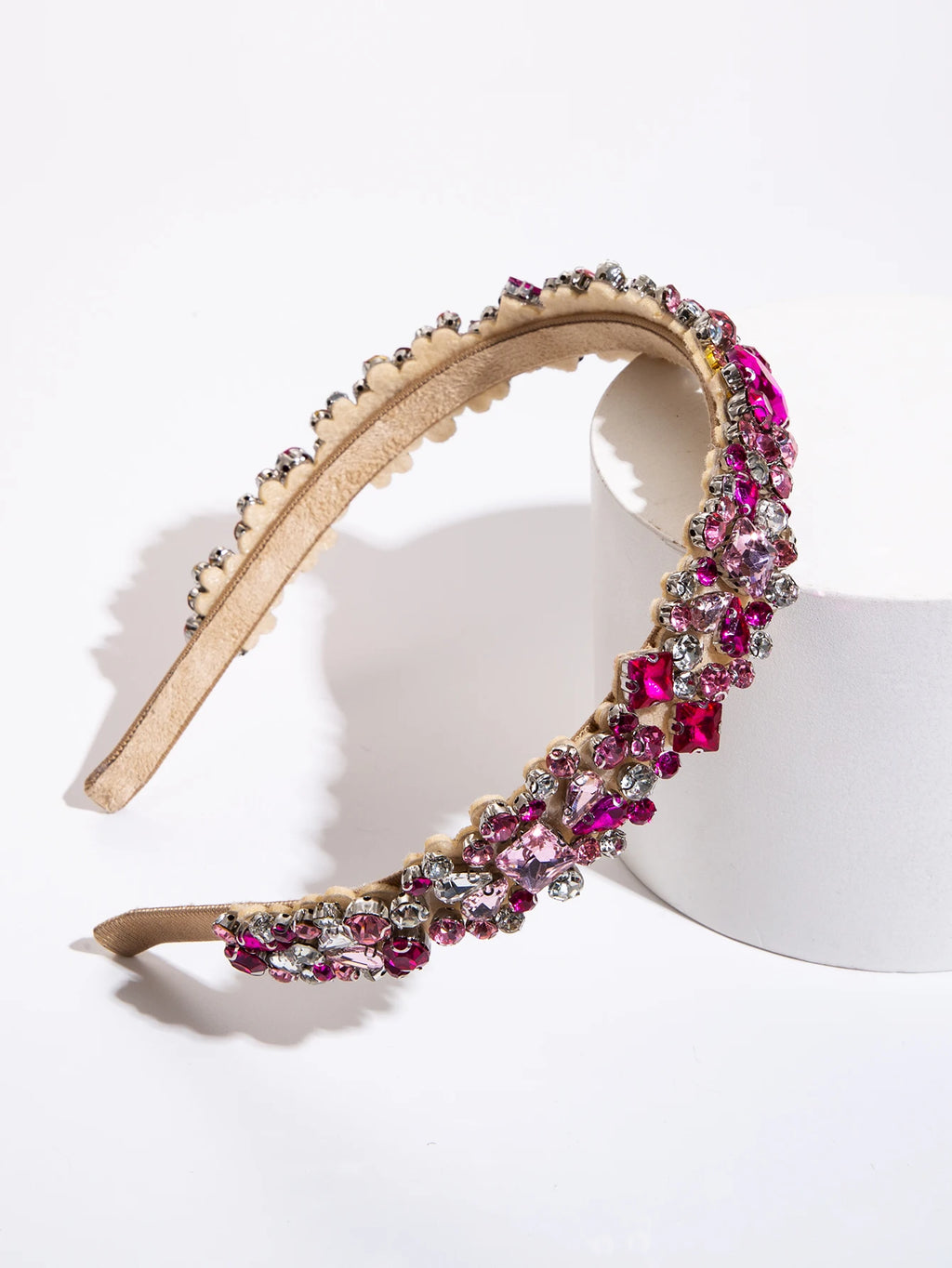 Baroque Retro Court Headband, Popular Design With Rhinestone Crystal Hair Band, Korean Style Face Wash Hair Accessories