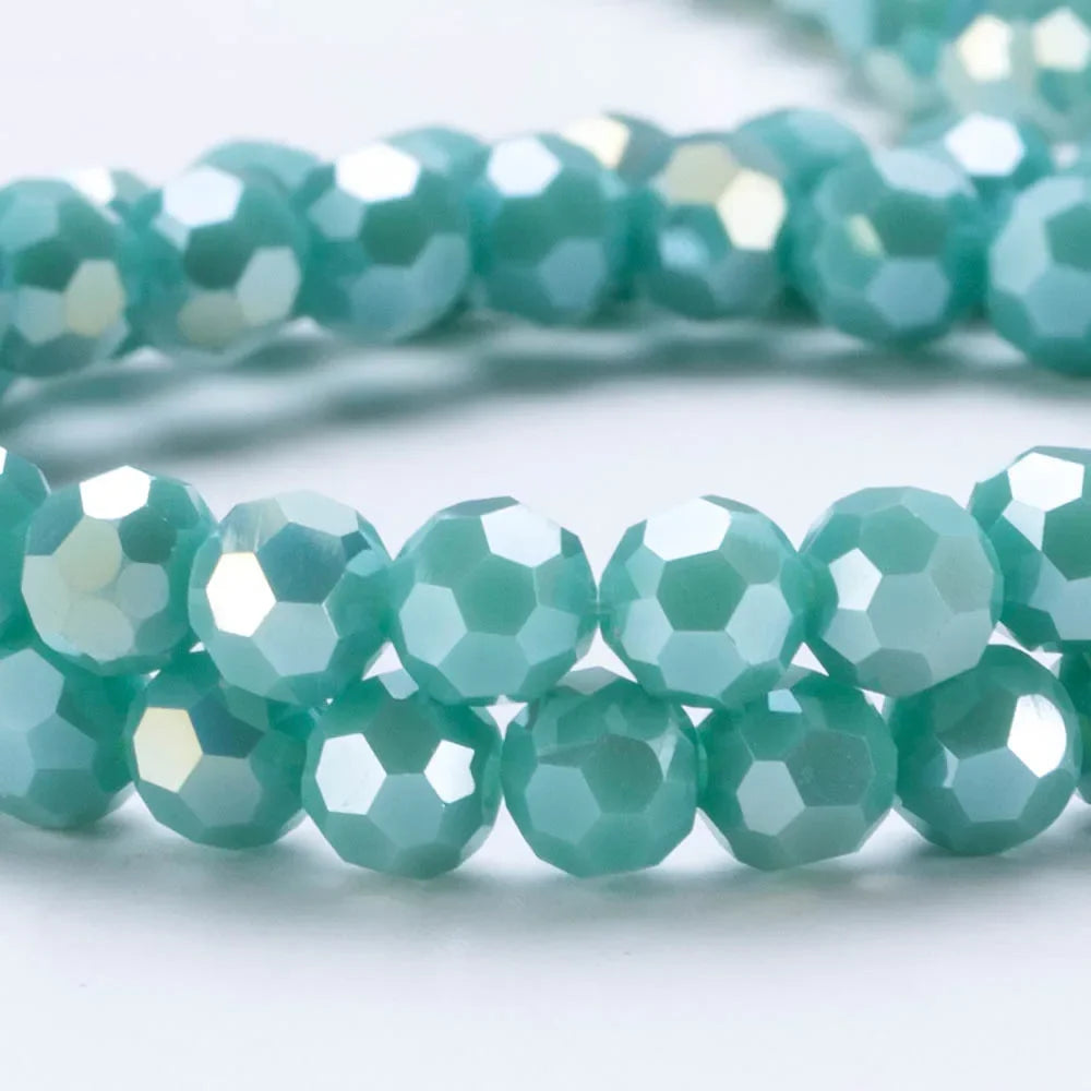 3 4 6 8mm Round Crystal Beads Faceted Colorful Glass Beads Loose Spacer Bead for Jewerly Making Needlework Bracelet Necklace DIY
