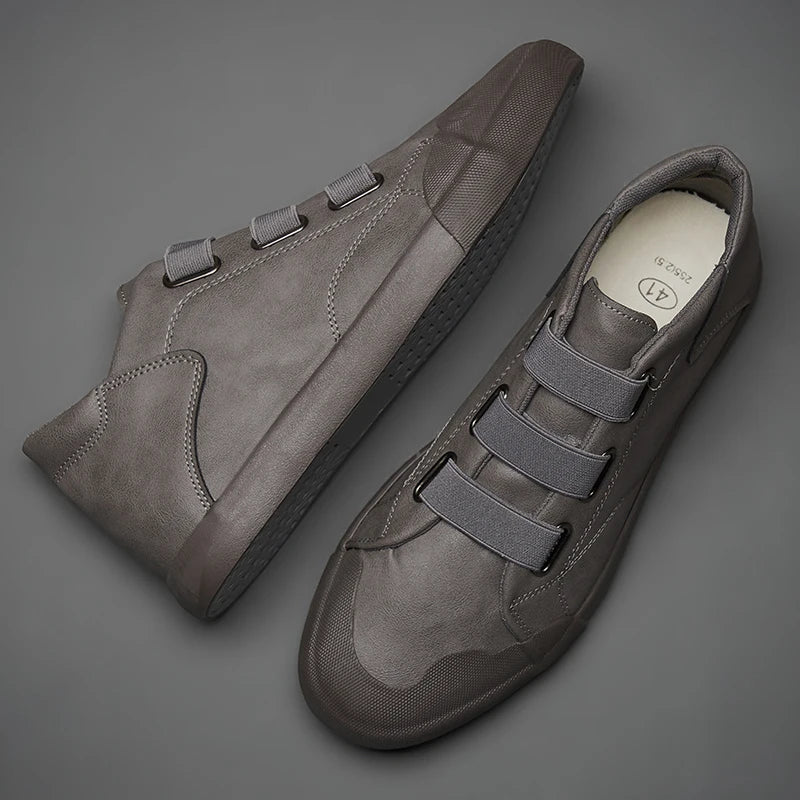 Men's Leather Casual Shoes Breathable Trend Pu Leather Men Wear-Resistant Designer Sneakers British Wild Simple Flats BD20245