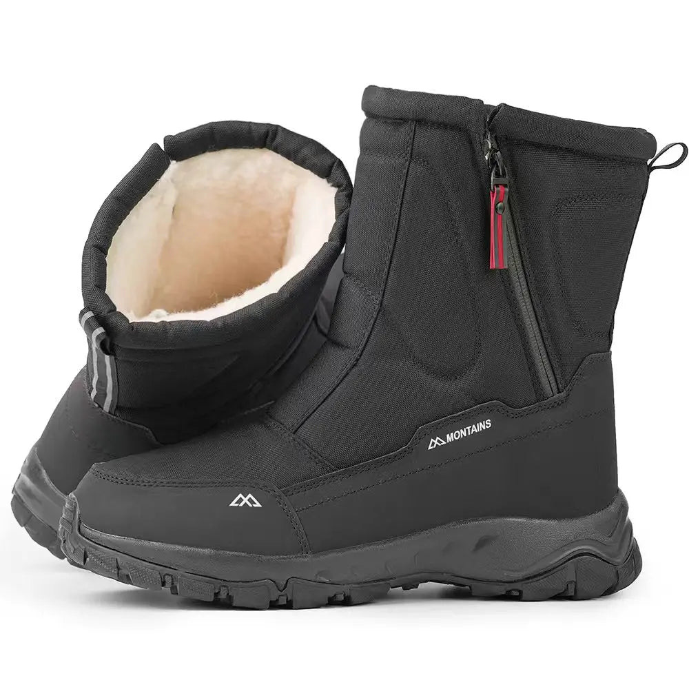 Men Boots Winter Shoes For Men Warm Snow Boots Mid-calf Men Warm Shoes Thick Plush Winter Boots For Men Women Cotton Shoes