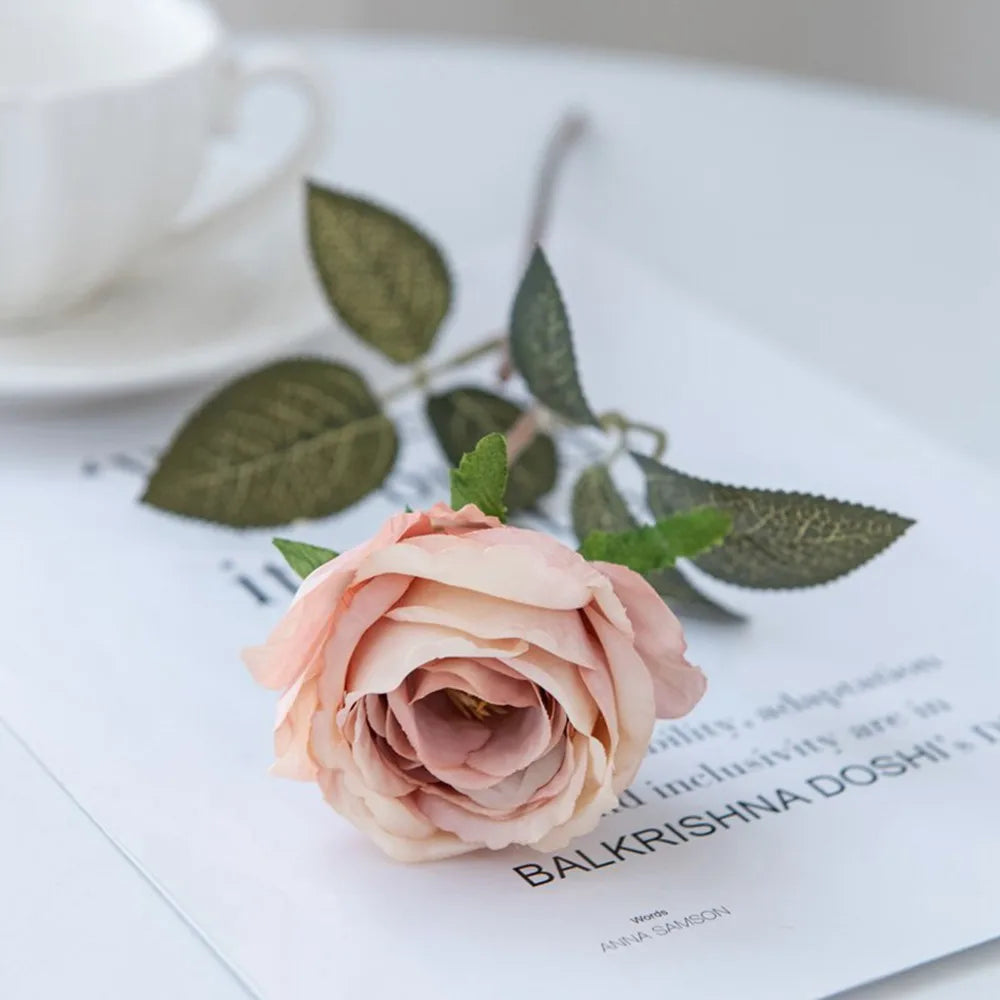 Artificial Flowers Silk Roses Wedding Bridal Bouquet Festival Outdoor Garden Home RoomTable Decor DIY Gift Box Hotsale Scrapbook