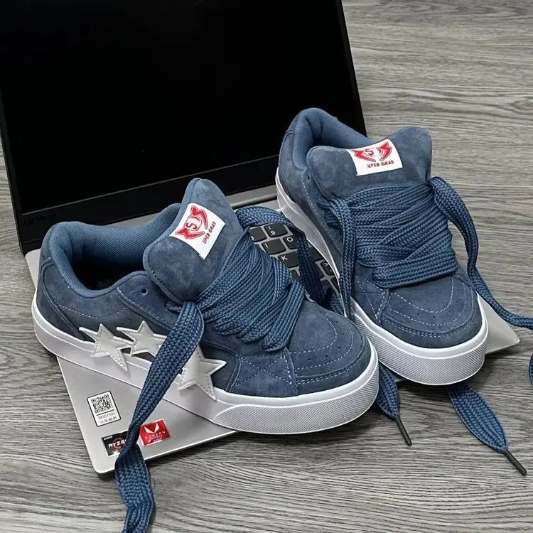 Summer Women Sneakers Stars Skateboard Flats Breathable Running Tennis Sports Shoes Female Comfortable Casual Outdoor Sneakers