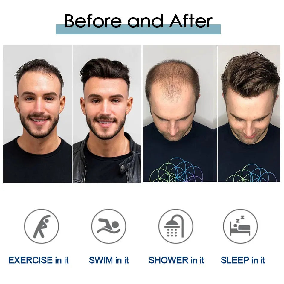 Male hair Prosthesis Full Lace Men's Wig Double Knots Man Wig Human Hair Toupee Breathable Hair System For Man Hair Prosthesis