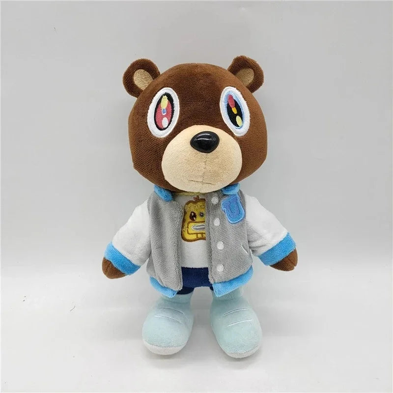 Kawaii Kanye Dropout Bear Teddy Bear Plush Toys Kanye West Graduation Soft Stuffed Home Room Decor Dolls for Kid Birthday Gift