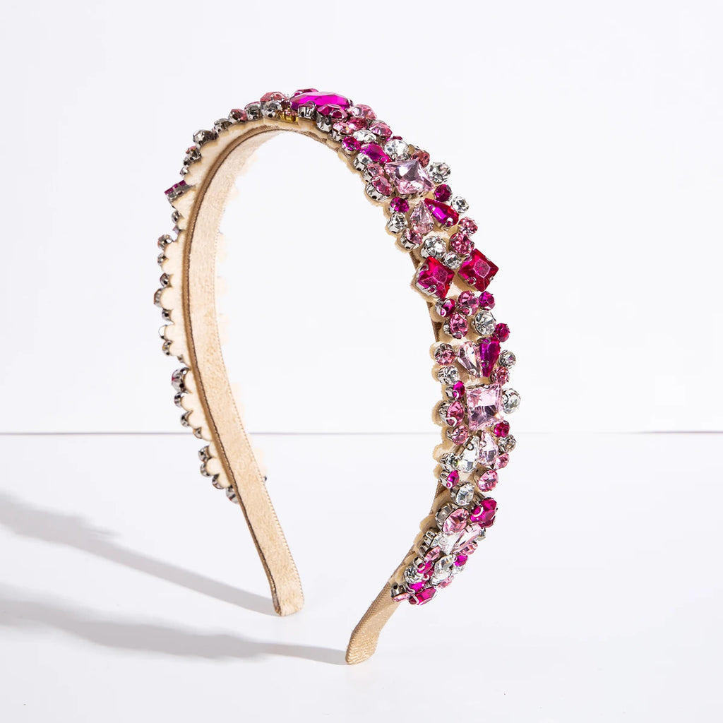Baroque Retro Court Headband, Popular Design With Rhinestone Crystal Hair Band, Korean Style Face Wash Hair Accessories