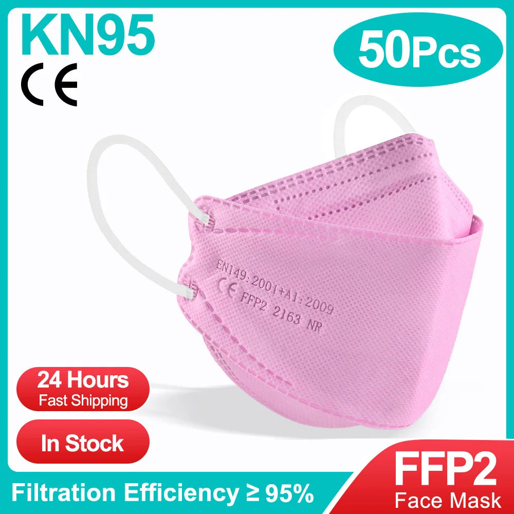 ffp2 masks kn95 face mask mascarillas faciales black gesichts maske fpp2 approved mask spain mascara fish mascherine 10/50/100pc