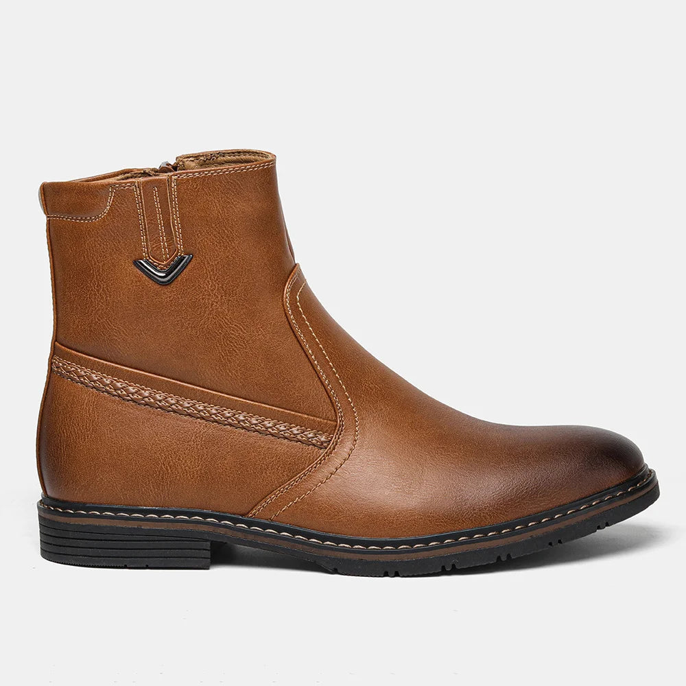 Men Winter Boots Vintage Ankle Warm Men's Winter Shoes #5278