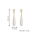 New Long Water Droplet Dangle Earrings for Women Wedding Party Elegant Imitation Pearl Drop Earrings Trendy Retro Jewelry Gift