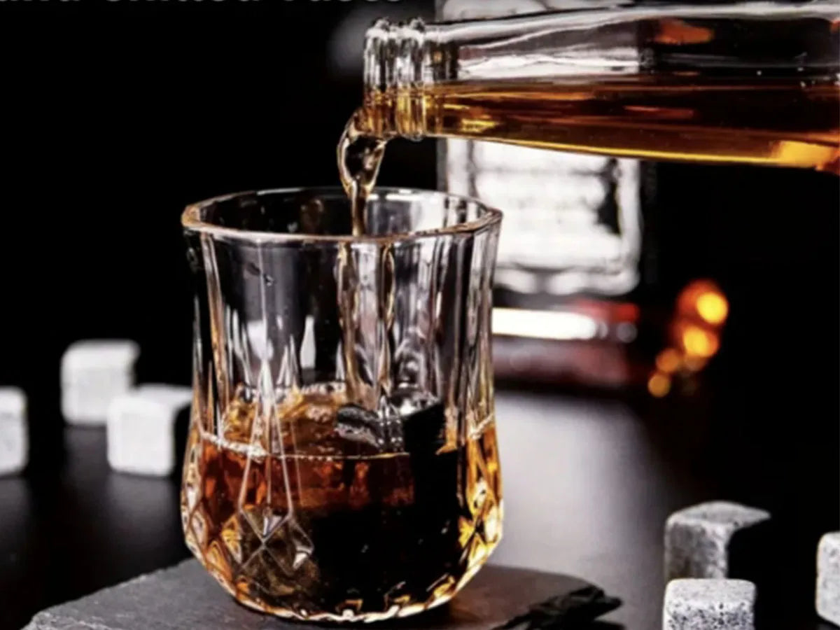 Whiskey Gifts for Men Father's Day Present Whiskey Granite Chilling Stones Scotch Bourbon for Dad Husband Birthday Party Wedding