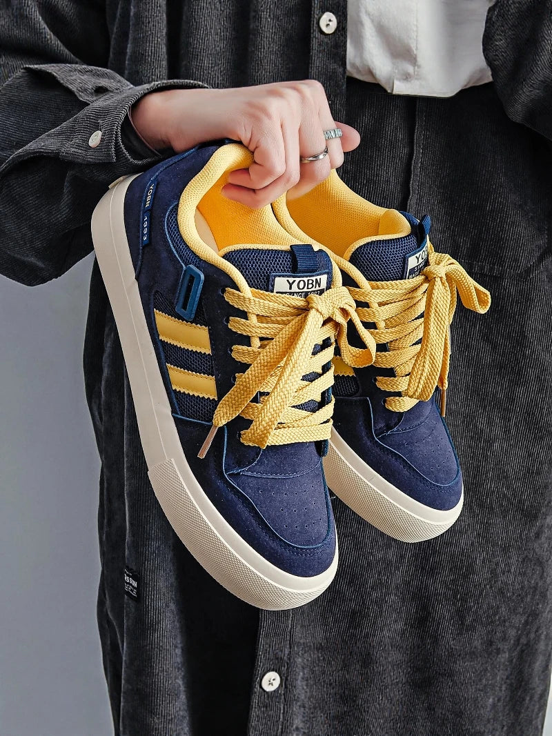 Men's 2026 New Summer Trendy Versatile Small Audience Skate Shoes Teenage Anti-slip Sports Casual Heightening Canvas Shoes