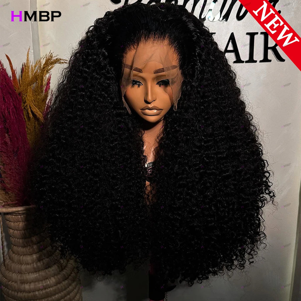 Jerry Curly 450 Density Glueless Lace Frontal Wig Human Hair Ready To Wear 360 HD Lace Frontal Wigs Pre Plucked Hair For Women