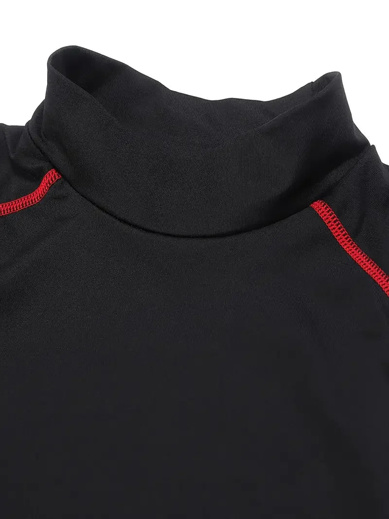Men High Collar Thermal Underwear Elastic Thermal Shirt Man Compression Undershirts Long Johns Man Sport First Layer Sleepwear
