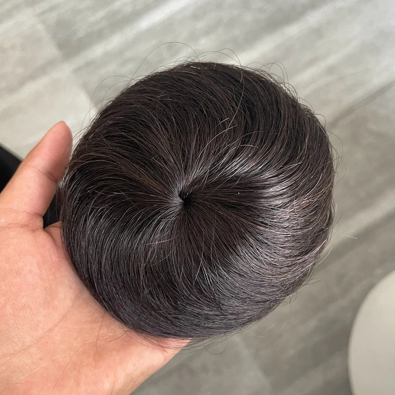 Hair Bun Human Hair Drawstring Hair Bun Wig Flexible Brown Blonde 6Inches Chignons Ponytail Hairpieces For Thinner Hair