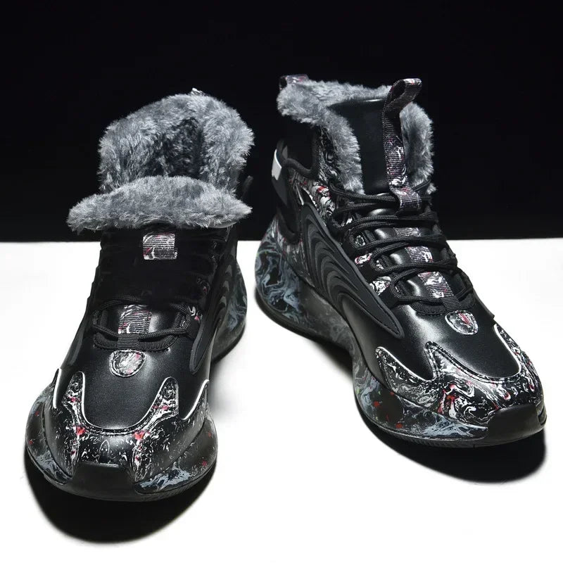 Winter Men Shoes with Plush Thick Insulation Outdoor Snow Boots Fashion Trend Soft Soles Sports Leisure Shoes Durable 2026