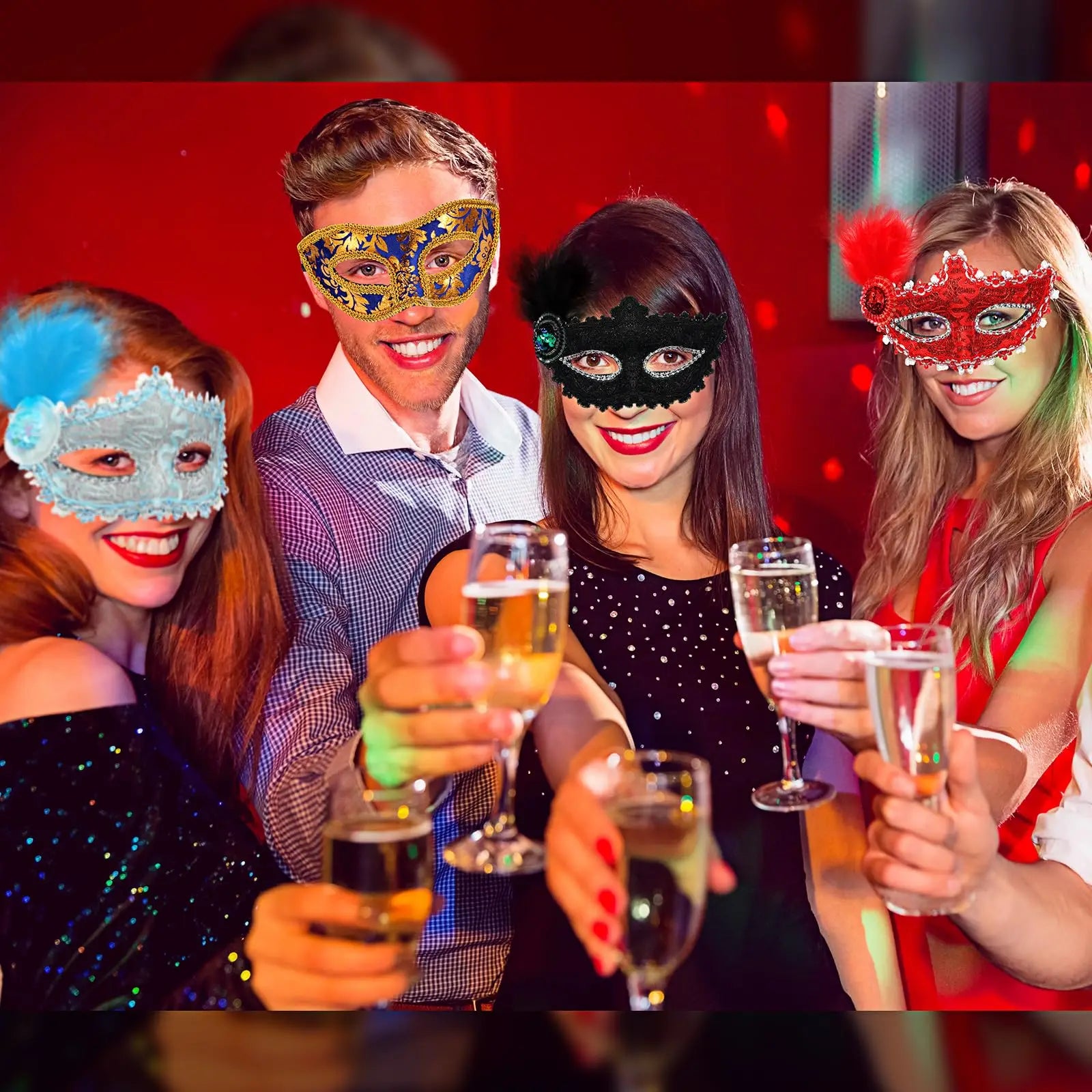 14-56pcs Mardi Gras Masks Masquerade Mask Vintage Antique Masks 14 Stlyes Venice Mask For Carnival Party Club Cosplay Favor