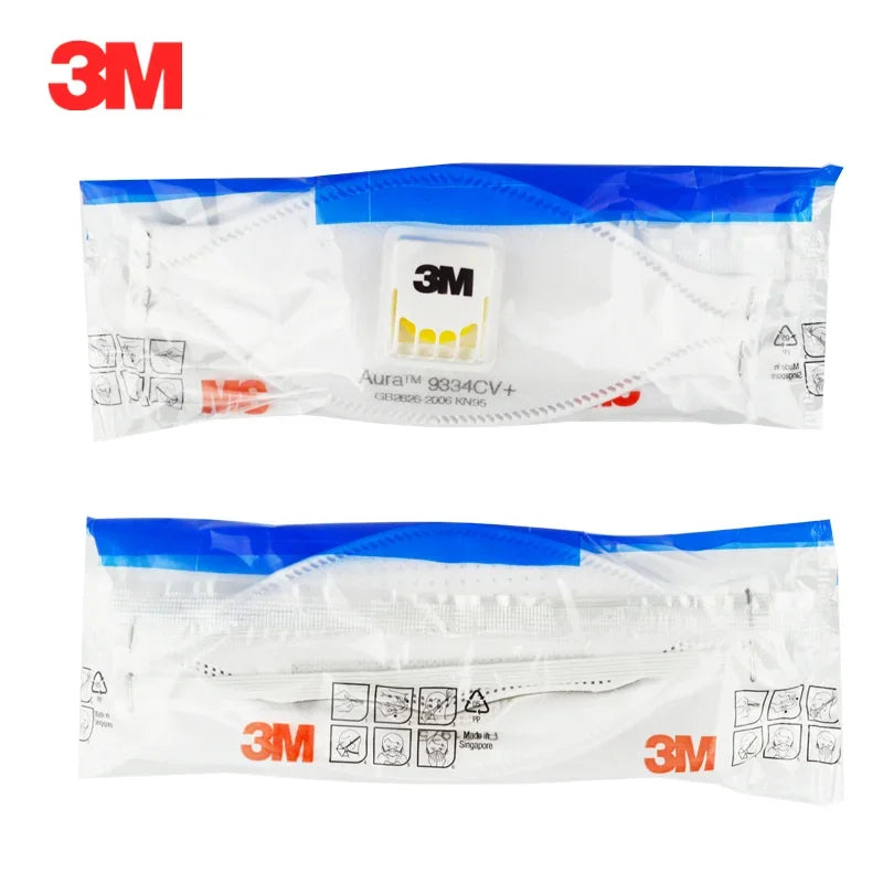 3M 9334CV Face Mask Aura Mascarilla Dust KN95 Mouth Masks Protective Filter Dust-proof Anti-fog Safety 3M Mascarillas
