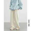 CHIC VEN Women's Pant Streetwear Solid Loose New Drawstring Sports Casual Trousers High Waisted Pants Autumn Winter 2026