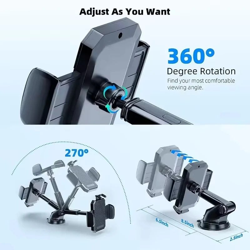Gravity Car Phone Holder Dashboard Suction Cup Stand Auto Bracket For All Smartphones Mobile Cell Support In Car Mount