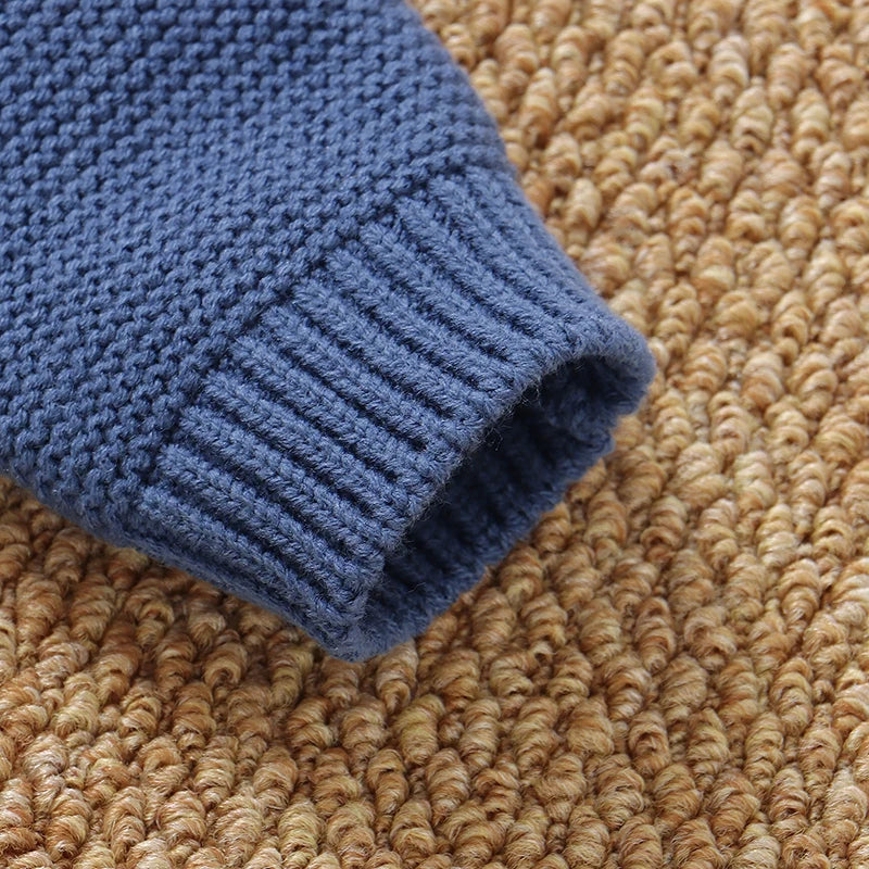 Winter Baby Clothes Sets Blue Long Sleeve Knitted Newborn Boy Sweaters Jackets+Rompers Outfits 0-18m Infant Outwear Costume
