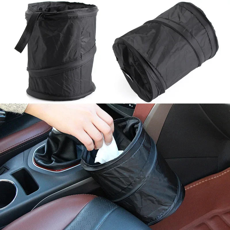 Car Trash Portable Vehicle Garbage Can Foldable Pop-up Waterproof Bag Waste Basket Auto Accessories Interior Car Accessory