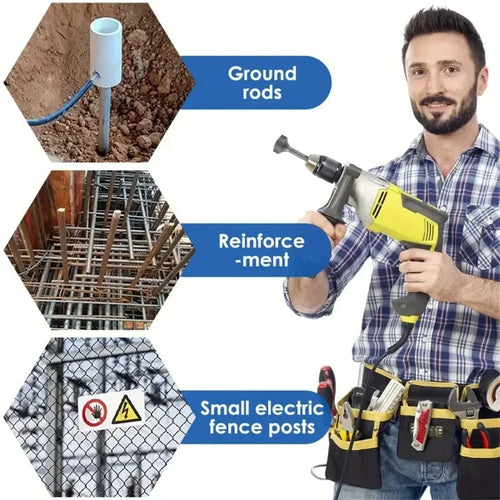 1set Ground Rod Driver 85mm Heavy Duty Steel Drill Bit Driver Wear Resistant Wide Compatibility Ground Rod Bits Socket For Rotar