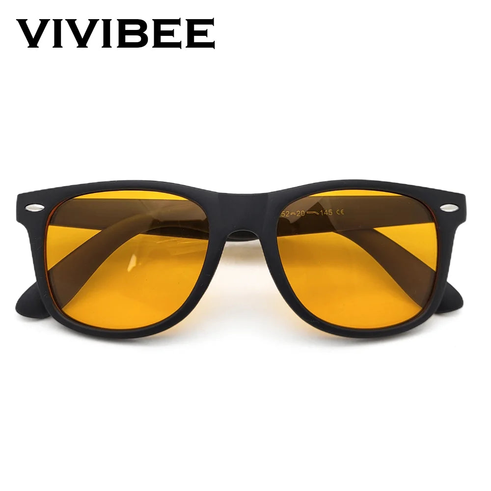 VIVIBEE Night Vision Blue Light Blocking Glasses Men Square Computer Eye  Eyeglasses Gaming Women Orange Eyewear