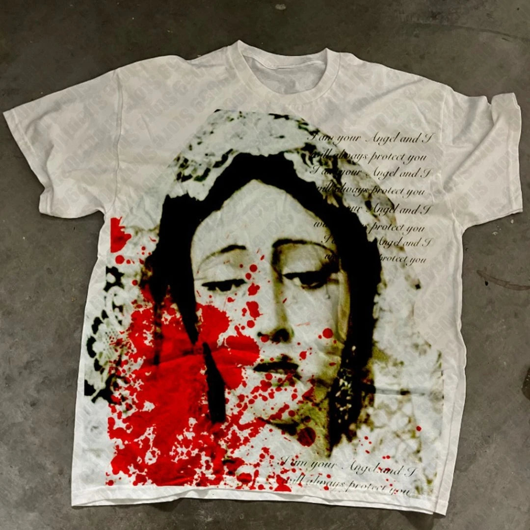 Gothic Letter Print Baby Tees Y2K Vintage Clothes Aesthetic Kawaii Summer Slim 2000s Top Streetwear Short Sleeve E-girl Crop Top