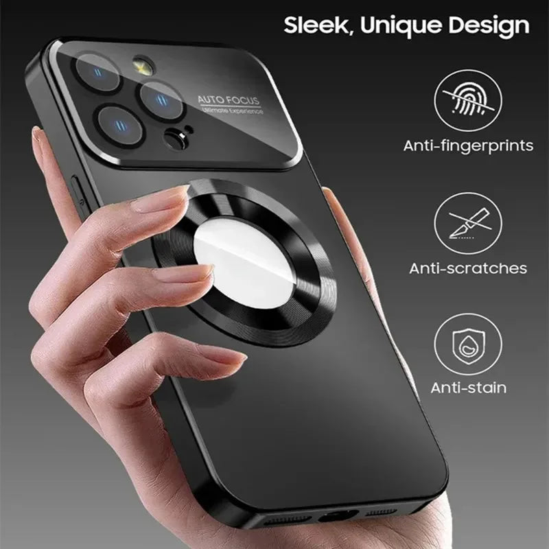 Luxury Titanium Metallic Color Matte Magnetic Case for iPhone 17 16 15 14 13 12 Pro Max Plus Case for Magsafe Wireless Charge