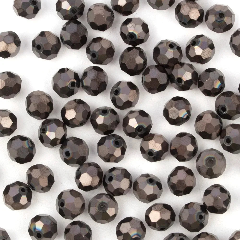3 4 6 8mm Round Crystal Beads Faceted Colorful Glass Beads Loose Spacer Bead for Jewerly Making Needlework Bracelet Necklace DIY