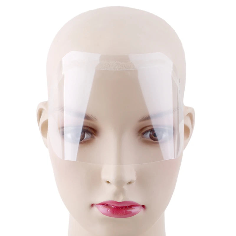 50Pcs/Set Hair Salon Hairspray Masks Cutting Coloring Face Protecting Barber SuppliesTransparent Disposable Plastic Face Shield﻿