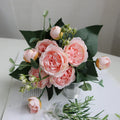 1Pc Silk Rose Artificial Flower Peony Outdoor UV Protection Wedding Wreath Bridal Bouquet Festival Decor Vase Home Room Diy Gift