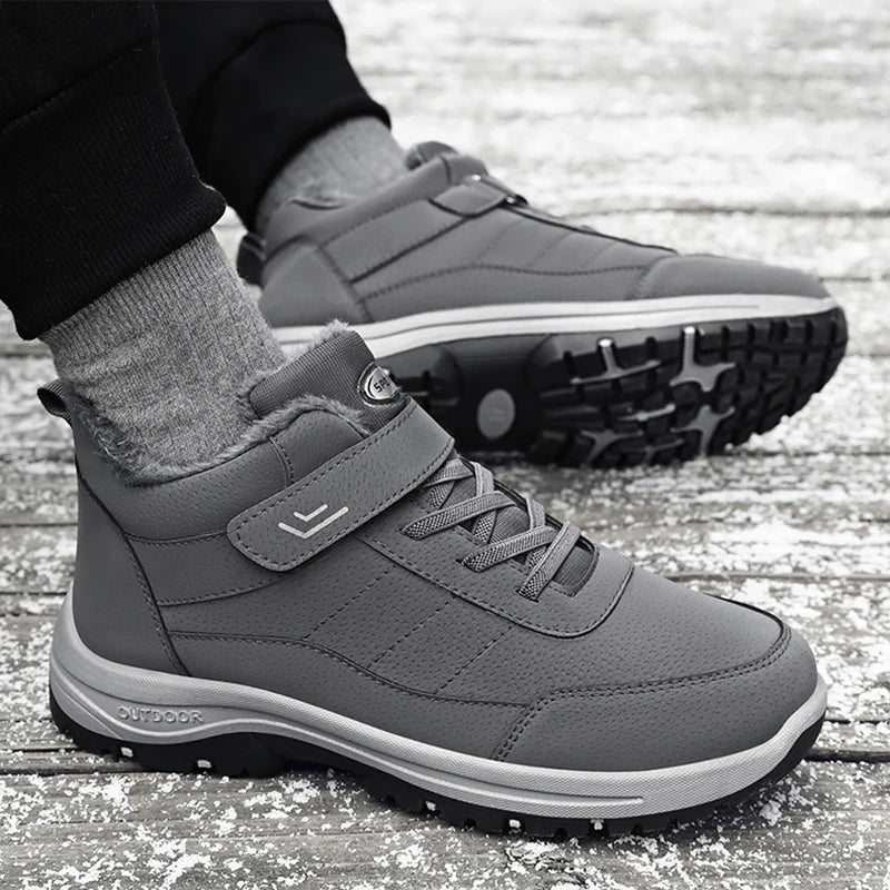 2026 Winter Casual Men Shoes Snow Booties Non-slip Ankle Boots Fur Shoes Botas Waterproof  Outdoor Men Work Ankle Boots Footwear