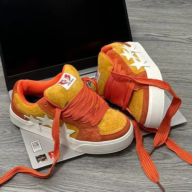 Summer Women Sneakers Stars Skateboard Flats Breathable Running Tennis Sports Shoes Female Comfortable Casual Outdoor Sneakers