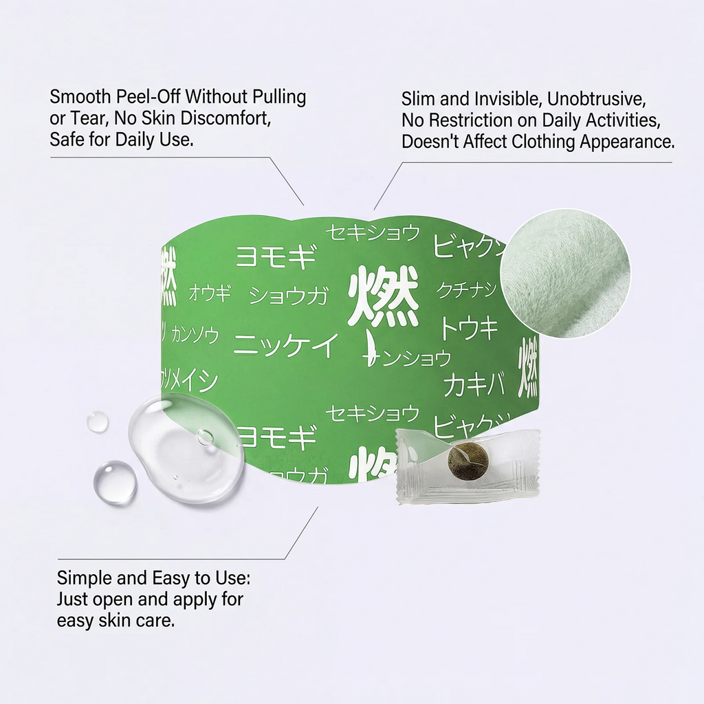 Mugwort Herbal Body Care Patch Breathable Skin Friendly Fit Adhesive Comfortable Fits the Body Contours Body Pads