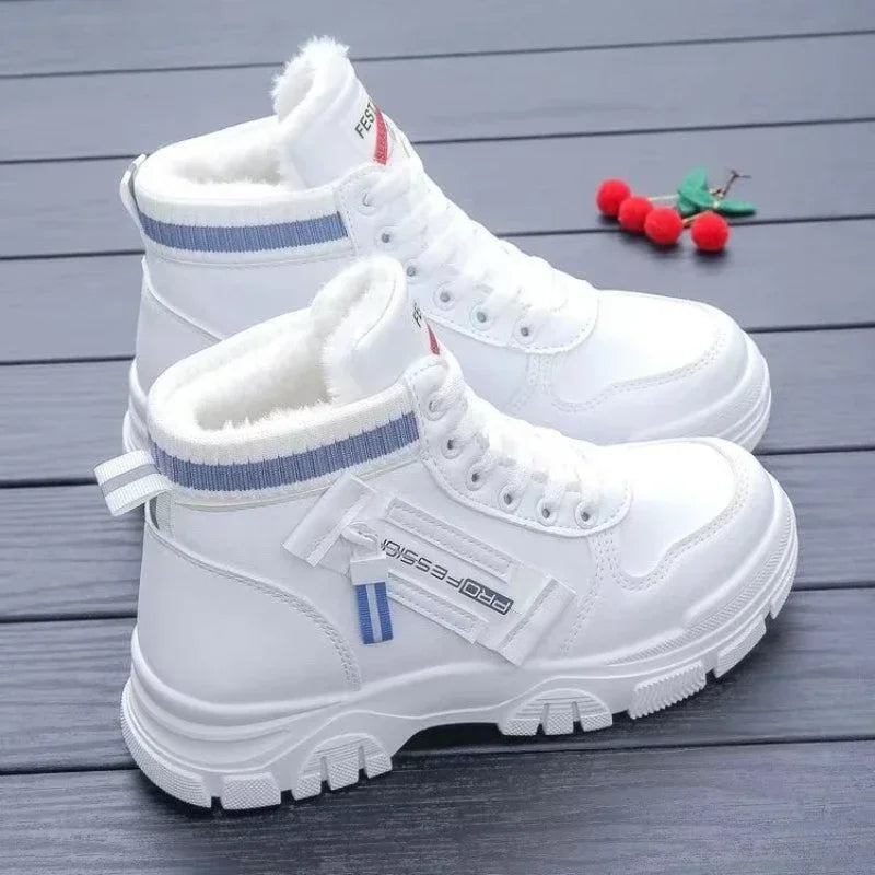 Woman Shoes Winter Women's Boots Fashion Velvet Cotton Shoes for Women Ankle Boots Platform Shoe High Top Women Sneakers Zapatos