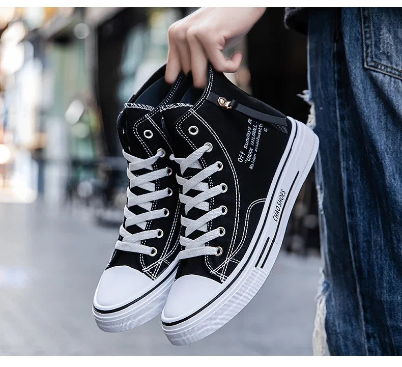 Men Sneakers Men Shoes Vulcanize Canvas Shoes High Top Sport Shoes Casual Breathable Platform Shoes Man Trainers Tenis Masculino