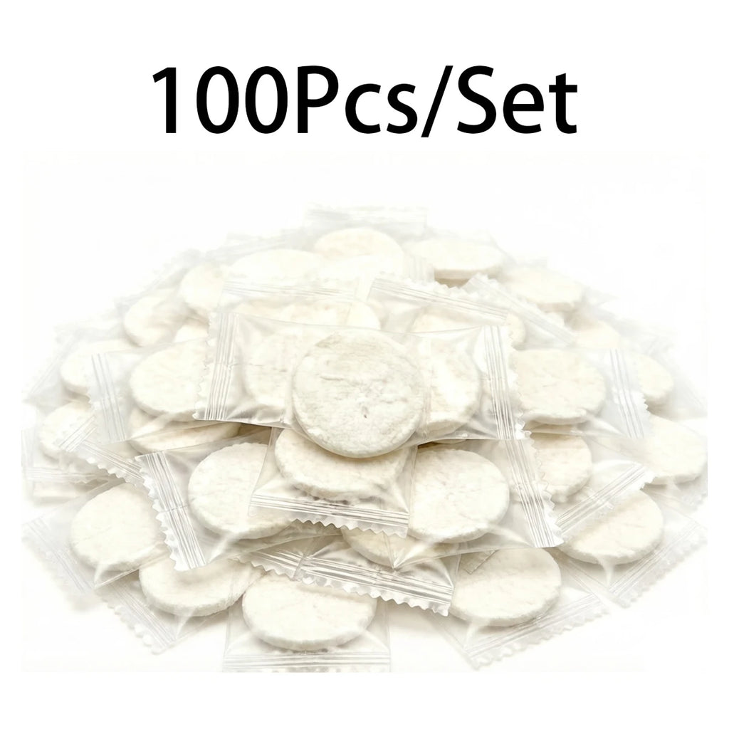 100pcs Compressed Towels, Disposable Portable Face Towels for Cleansing, for Wet And Dry Use, Portable for Travel, Campin