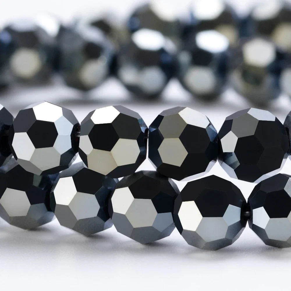3 4 6 8mm Round Crystal Beads Faceted Colorful Glass Beads Loose Spacer Bead for Jewerly Making Needlework Bracelet Necklace DIY