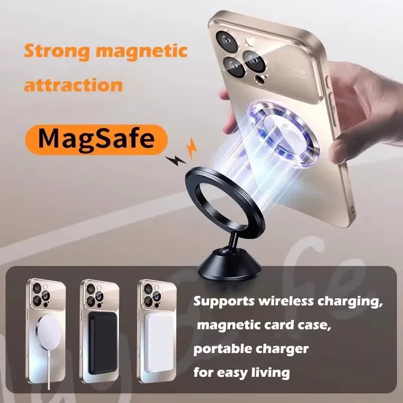 Luxury Titanium Metallic Color Matte Magnetic Case for iPhone 17 16 Pro Max 15 14Plus 13 12 11 For Magsafe Wireless Charge Cover