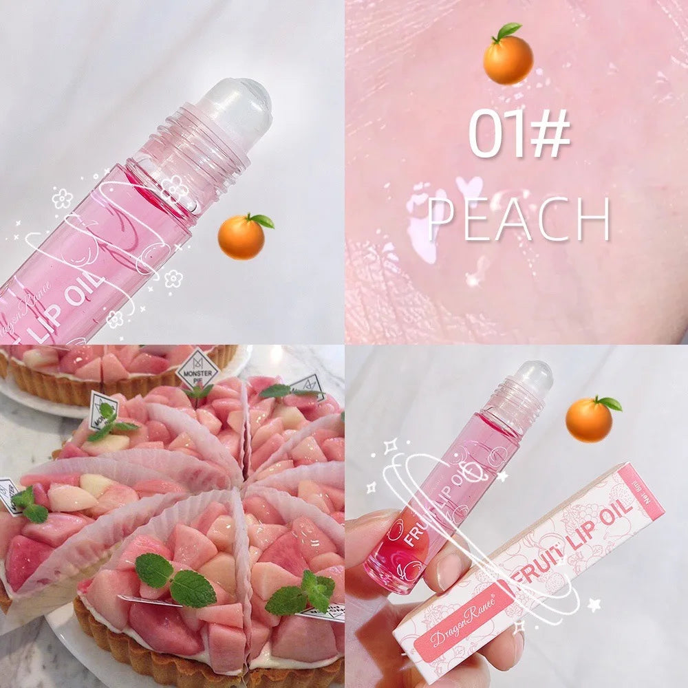 Fruit Lip Oil, Daily Base, Water-Glossy Mirror Finish, Enhances Complexion, Lip Gloss, Moisturizing, Long-Lasting, Waterproof, Versatile Lip Oil