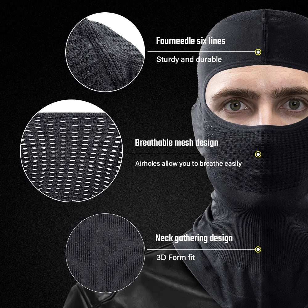 Breathable Sports Balaclava Hat Full Face Cover Quick-dry Masks Windproof Scarf Cycling Hiking Running Motorcycle Bike Headgear