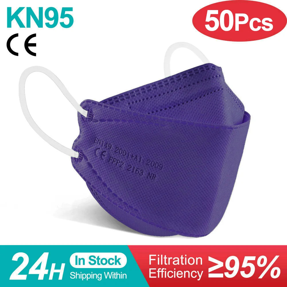 ffp2 masks kn95 face mask mascarillas faciales black gesichts maske fpp2 approved mask spain mascara fish mascherine 10/50/100pc